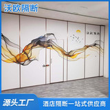 宴会厅移动隔断墙 酒店活动隔墙板折叠屏风 会议室隔音隔断墙